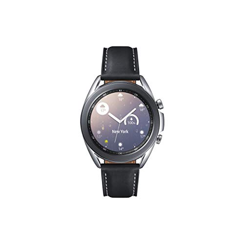 Samsung Galaxy Watch 3, Runde Bluetooth Smartwatch für Android, drehbare Lünette, Fitnessuhr, Fitness-Tracker, 41 mm, Mystic Silver. 36 Monate Herstellergarantie (Deutche Version)[Exkl. bei Amazon]