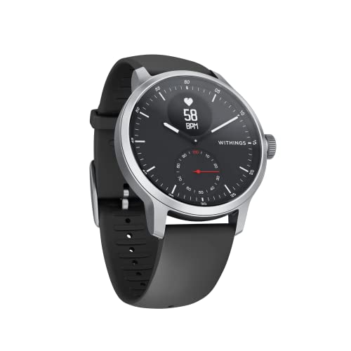 Withings ScanWatch - Hybrid Smartwatch mit EKG, Herzfrequenzsensor & Oximeter, Multisport Hybrid Smartwatch Herren/Damen, 30-Tage Akkuladung, Aktivitäts- & Schlaftracking, Android/iOS kompatibel