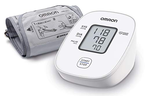OMRON X2 Basic – Automatisches, klinisch validiertes Oberarm-Blutdruckmessgerät für die Messung zu Hause; erkennt unregelmässige Herzschläge; mit Manschettensitzkontrolle für präzise Messergebnisse