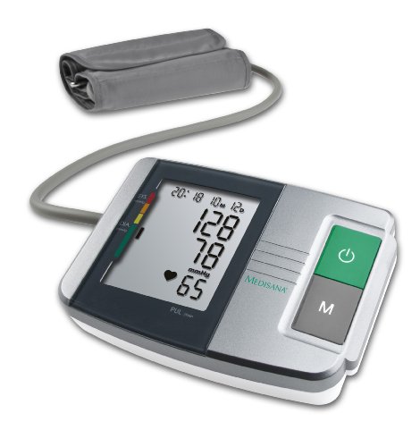 medisana MTS Oberarm-Blutdruckmessgerät, präzise Blutdruck und Pulsmessung mit Speicherfunktion, Ampel-Skala, Funktion zur Anzeige eines unregelmäßigen Herzschlags, 1 Stück (1er Pack)